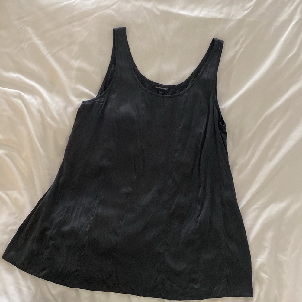 Eileen Fisher silk sleeveless top.